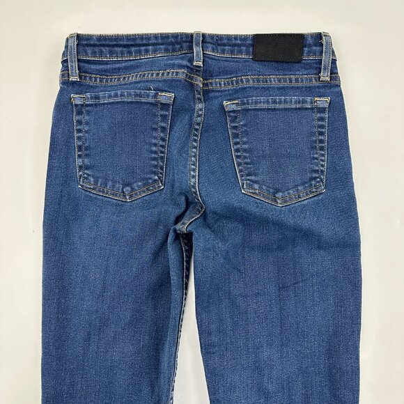 Theory Slim Bootcut Women's size 27 Dark Wash Blue Denim Jeans - Picture 5 of 5